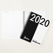 Modern zwart-wit minimalistisch ontwerp planner (Display)