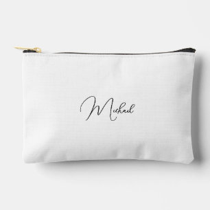 Modern Zwart Wit Monogram Reizen Cosmetische Golf Etui