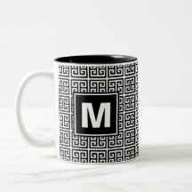 Modern zwart-wit monogram