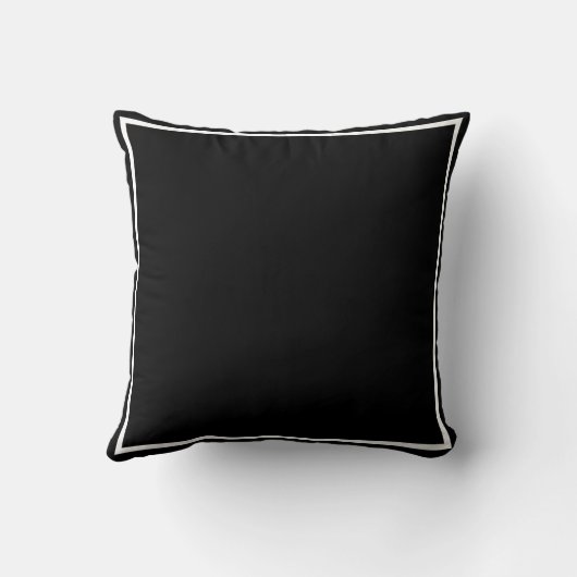 Modern Zwart Wit Mr. Mrs. Monogram Grensdatum Kussen (Achterkant)