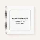 Modern zwart & wit notitieboek (Voorkant)