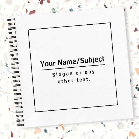 Modern zwart & wit notitieboek