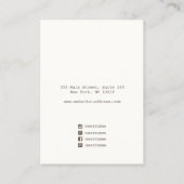 Modern zwart wit oorscherm visitekaartje (Achterkant)