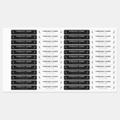 Modern zwart-wit op naamlabels van bedrijven labels (Vel)