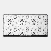 Modern zwart-wit panda patroon bureaumat (Voorkant)