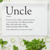 Modern zwart-wit plezier koele oom  theedoek (Gevouwen)