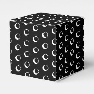 Modern zwart-wit polka dots patroon bedankdoosjes