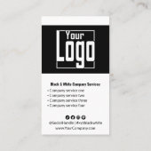 Modern zwart-wit portret visitekaartje (Achterkant)