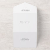 Modern zwart-wit QR Code Classy Wedding All In One Uitnodiging (Buitenkant)