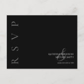 Modern zwart-wit RSVP bruiloft Briefkaart (Voorkant)