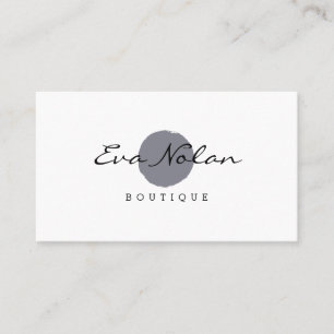 Modern Zwart-wit Script Logo Boutique Visitekaartje