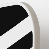 Modern Zwart-wit Script Naam Pickleball Paddle (Links Detail)