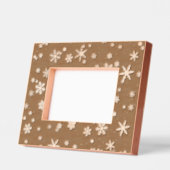 Modern zwart wit sneeuwvlok patroon gegraveerde lijstjes (Links)