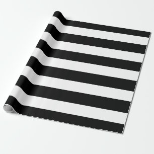 Modern zwart-wit Stripes patroon Cadeaupapier
