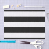 Modern zwart-wit Stripes patroon Tissuepapier (Craft)