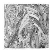 Modern zwart-wit tegeltje (Voorkant)