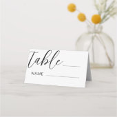 Modern Zwart & Wit Trouwtafelnummer (Voorkant)