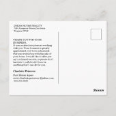 Modern Zwart & Wit Vastgoedagent Bedankt   Briefkaart (Achterkant)