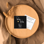 Modern zwart wit Verwijs een vriend Aanbevelingskaartje