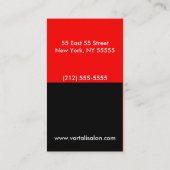 Modern zwart-wit Visitekaartje (Achterkant)