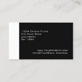 Modern zwart-wit visitekaartje (Achterkant)