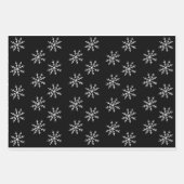 Modern Zwart Wit Vrolijk Kerstfeest Kalligrafie Inpakpapier Vel (Voorkant 3)