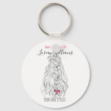 Modern Zwart Wit Wavy Haar Roze Bow Hairstyling