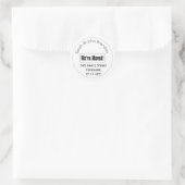 Modern Zwart Wit We hebben de aankondiging verplaa Ronde Sticker (Tas)