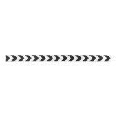 Modern Zwart-wit Zigzag Chevron Patroon Lint (Voorkant)