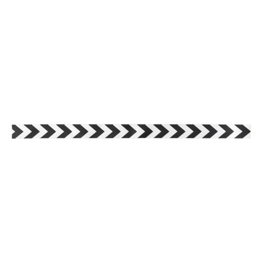 Modern Zwart-wit Zigzag Chevron Patroon Lint (Voorkant)