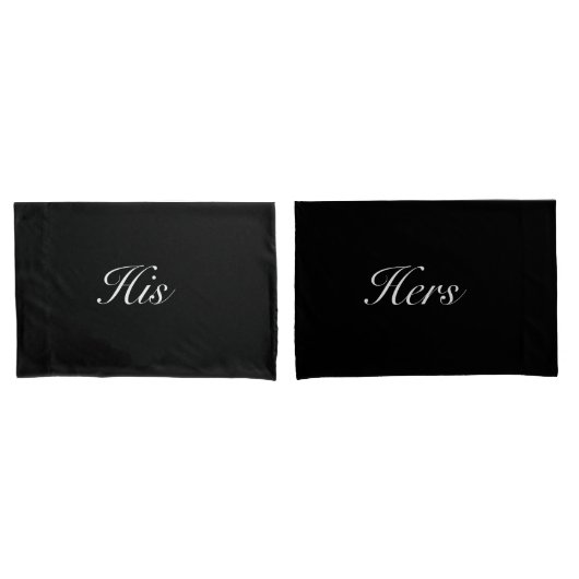 Modern Zwart Wit Zijn En Heren Kussensloop (Voorkant-Set)