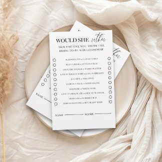 Modern Zwart & Wit Zou Ze Liever Spel Flyer