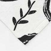 Modern zwart-wit, zuinig cactus patroon fleece deken (Hoek)