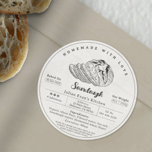 Modern Zwart & Wit Zuurdesem Cottage Law Label