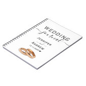 Modern zwart-witscript huwelijk notitieboek (Linkerzijde)