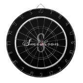 Modern zwart-witscript, speciaal aangepast dartbord (Voorkant)