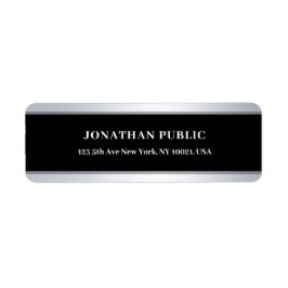 Modern Zwart Zilver Elegant Sjabloon Chique Popula Etiket