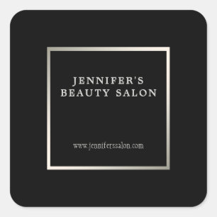 Modern zwart zilver promotionele professional vierkante sticker