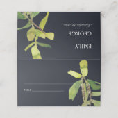 MODERN ZWARTE LEAFY FOLIAGE GREENERY-WATERVERF (Buitenkant ongevouwen)