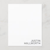 Modern zwarte naam op wit (Voorkant)