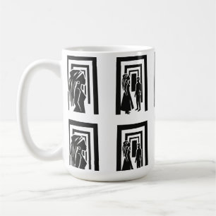 Modern Zwarte Silhouet Unity Design Koffiemok