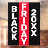 MODERN ZWARTE VRIJDAG BUSINESS LOGO DISPLAY 20XX RAAMSTICKER (Vel 2)