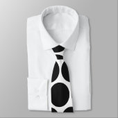 MODERN ZWARTE, WITTE POLKA DOTS STROPDAS (Gebonden)