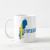 Modern zweden zweeds Art Letter kaart Vlag Souveni Koffiemok (Links)