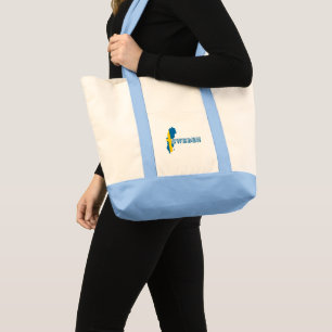 Modern zweden zweeds Art Letter kaart Vlag Souveni Tote Bag