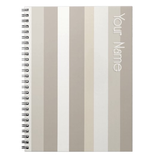 Moderna Linear | Alabaster & Bone Custom Notitieboek (Voorkant)