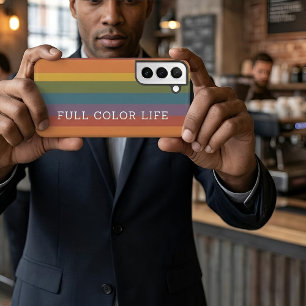 Moderna Linear MCM Regenboog Kleurrijk Samsung Galaxy Hoesje