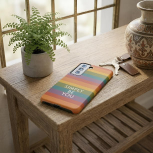Moderna Linear MCM Regenboog Wees Jijzelf Samsung Galaxy Hoesje