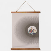 ModernAbstract Ripple Boho Personalized Hangend Wandkleed (Voorkant)