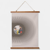 ModernAbstract Ripple Boho Personalized Hangend Wandkleed (Voorkant 3)